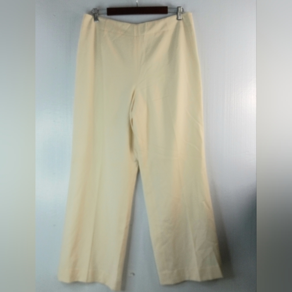 Talbots 14 32x29 Stretch Italian Wool Trousers Pants  In Ivory